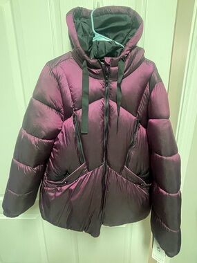 Spyder Women's Quilted Hooded Puffer Jacket - Plum